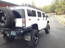Load image into Gallery viewer, Road Armor 03-09 Hummer H2 Dakar Rear Non-Winch Bumper w/Tire Carrier - Tex Blk