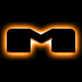 ORACLE Lighting Universal Illuminated LED Letter Badges - Matte Blk Surface Finish - M