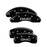 MGP 4 Caliper Covers Engraved Front & Rear GMC Black Finish Silver Char 2019 GMC Terrain