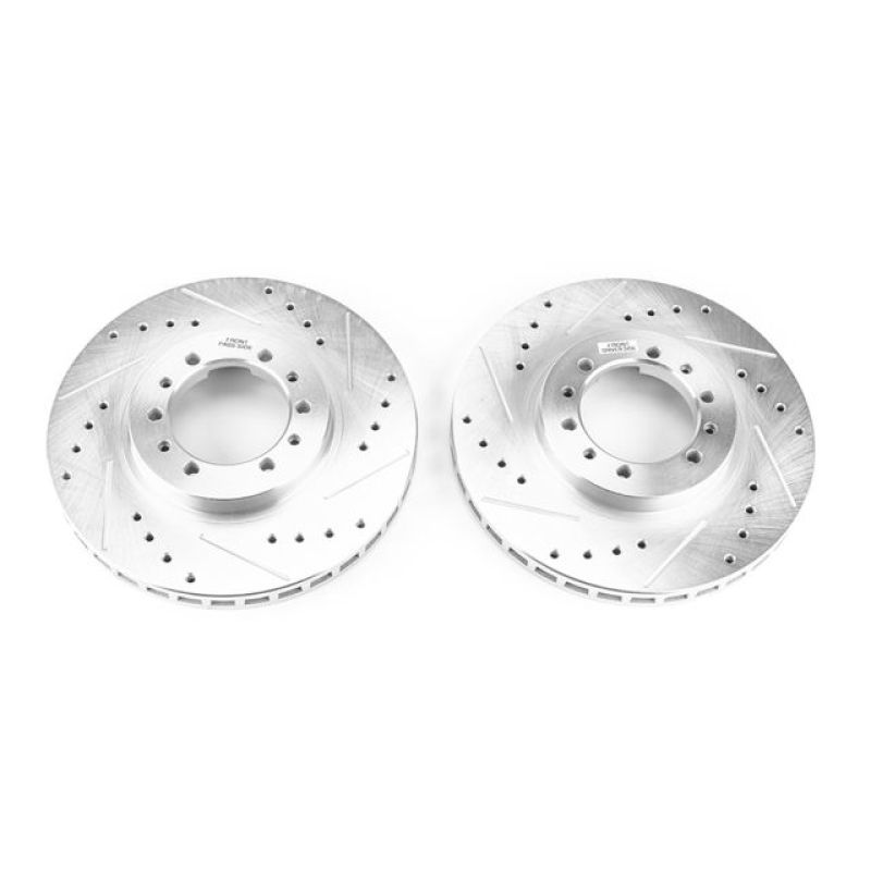 Power Stop 91-96 Mitsubishi Montero Front Evolution Drilled & Slotted Rotors - Pair