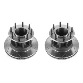 Power Stop 17-22 Ford F-350 Super Duty Front Drilled & Slotted Rotor - Pair