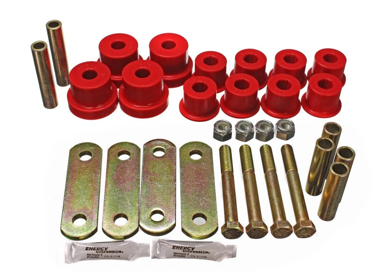 Energy Suspension 67-81 Chevrolet Camaro Red Heavy Duty Shackle Set (Includes Hardware) - GTR Auto
