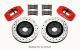 Wilwood SLC56 Front Caliper & Rotor Kit Red Corvette All C5 / Base C6 1997-2013