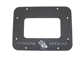 Fishbone Offroad 07-18 Jeep Wrangler JK Aluminum Tailgate Plate - Black Textured Powdercoat