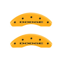 Load image into Gallery viewer, MGP 4 Caliper Covers Engraved Front &amp; Rear With out stripes/Dodge Yellow finish black ch