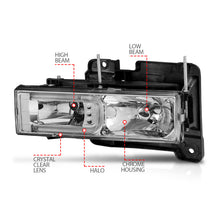 Load image into Gallery viewer, ANZO 1999-2000 Cadillac Escalade Crystal Headlights