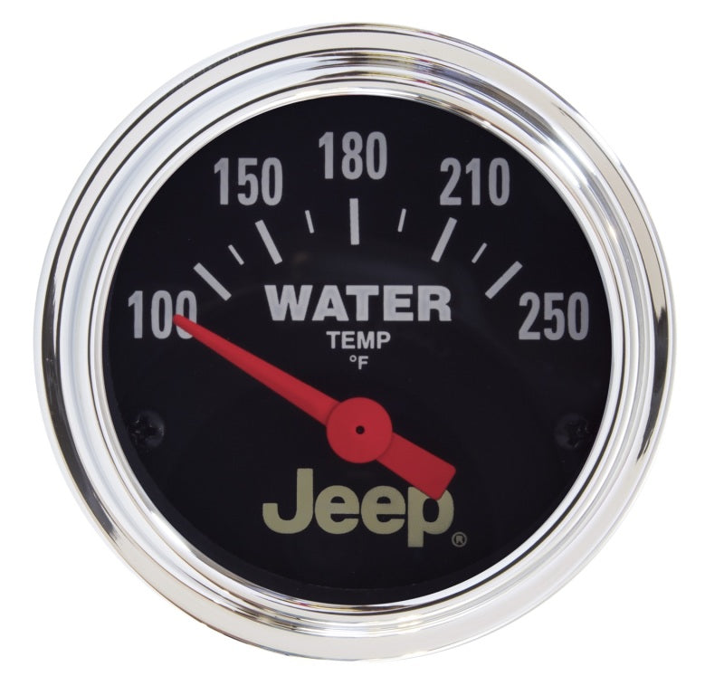 Autometer Jeep 52mm 100-250 Deg F Short Sweep Electronic Water Temperature Gauge