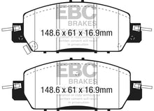 Load image into Gallery viewer, EBC 2016+ Honda Accord LX Sedan 2.4L Greenstuff Front Brake Pads