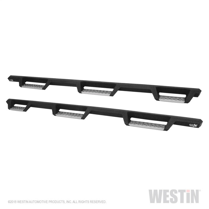 Westin/HDX 17-18 Ford F-250/350 Crew Cab (6.75ft Bed) Stainless Drop Nerf Step Bars - Textured Black