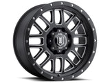 ICON Alpha 20x9 8x180 12mm Offset 5.5in BS 125.2mm Bore Satin Black/Milled Windows Wheel