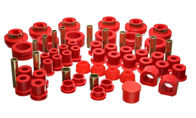 Energy Suspension 81-87 Chevy/GMC 4WD (w/ Aftermarket Frt Springs) Red Hyper-flex Master Bushing Set - GTR Auto