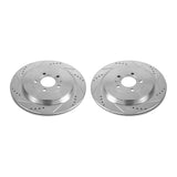 Power Stop 13-14 Ford Mustang Rear Evolution Drilled & Slotted Rotors - Pair