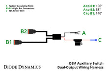 Load image into Gallery viewer, Diode Dynamics OEM Auxiliary Switch Dual-Output Wiring Harness