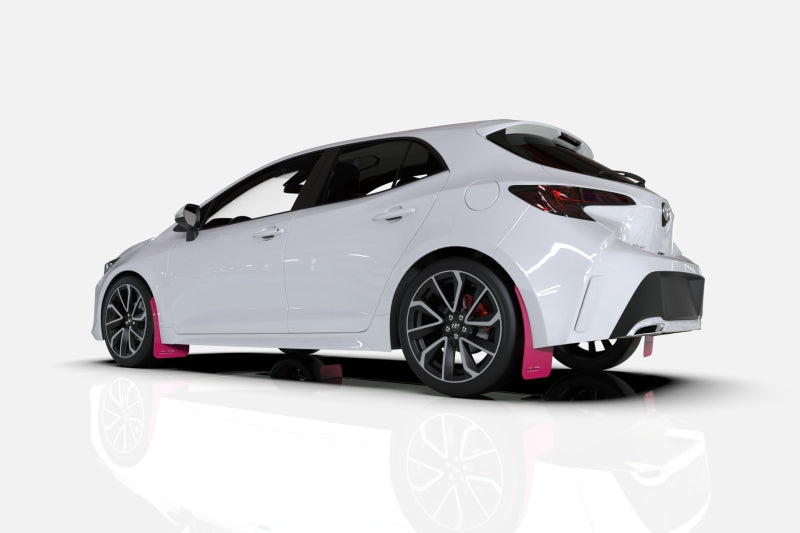 Rally Armor 17-21 Honda Civic EX/EX-L/LX (Hatchback) Pink Mud Flap BCE Logo