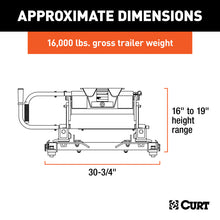 Load image into Gallery viewer, Curt E16 5th Wheel Hitch w/Roller and GM Puck System Adapter