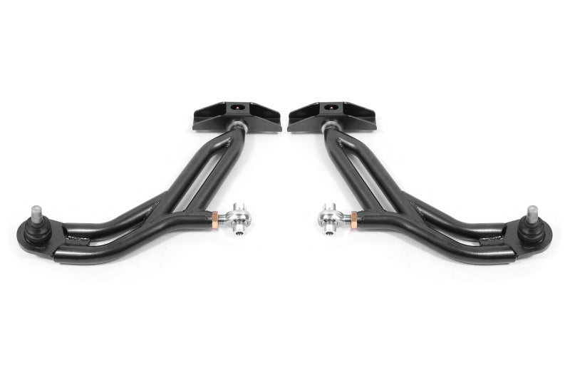 BMR 10-14 Ford Mustang Adj. Lower A-Arms w/ Delrin/Rod End / 18mm Tall Ball Joint - Black Hammertone - GTR Auto