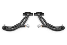 BMR 10-14 Ford Mustang Adj. Lower A-Arms w/ Delrin/Rod End / 18mm Tall Ball Joint - Black Hammertone - GTR Auto