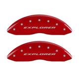 MGP 4 Caliper Covers Engraved Front & Rear Explorer Red finish silver ch