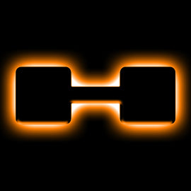 ORACLE Lighting Universal Illuminated LED Letter Badges - Matte Blk Surface Finish - H