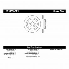 Load image into Gallery viewer, Stoptech 95-99 BMW M3 / 98-02 Z3 Left Rear Premium High Carbon CRYO STOP Rotor