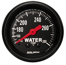 Load image into Gallery viewer, Autometer Z Series 2 1/6inch 140-280 Degree F Mechanical Water Temperature Gauge