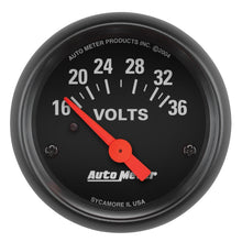 Load image into Gallery viewer, Autometer Z-Series 2-1/16in 16-36 Volts Electric Voltmeter Gauge