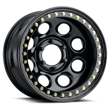 Load image into Gallery viewer, Raceline RT81 Rock 8 15x8in / 5x139.7 BP / -19mm Offset / 107.95mm Bore - Gloss Black Beadlock Wheel