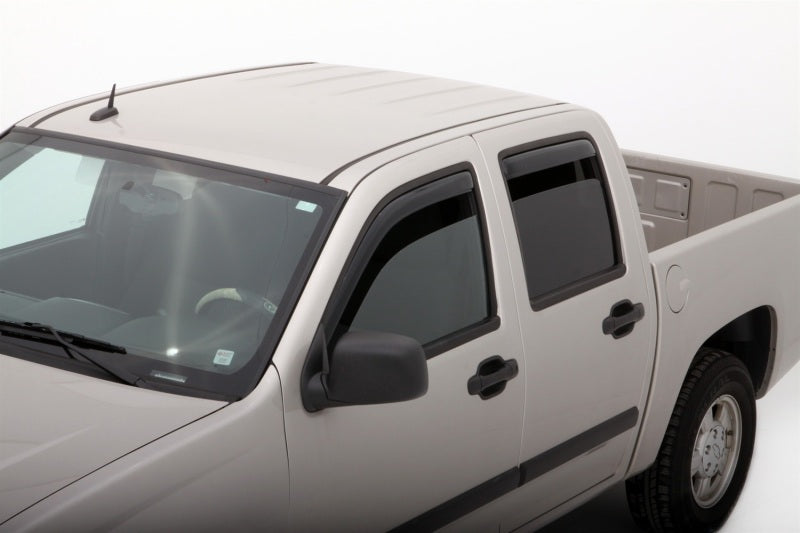 AVS 04-12 Chevy Colorado Crew Cab Ventvisor In-Channel Front & Rear Window Deflectors 4pc - Smoke - GTR Auto