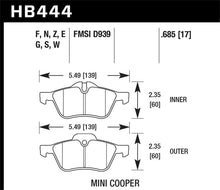 Load image into Gallery viewer, Hawk 06-08 Mini Cooper Base/ S 1.6L HPS 5.0 Front Brake Pads