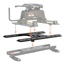 Curt X5 Gooseneck-to-5th-Wheel Adapter Plate for Double Lock
