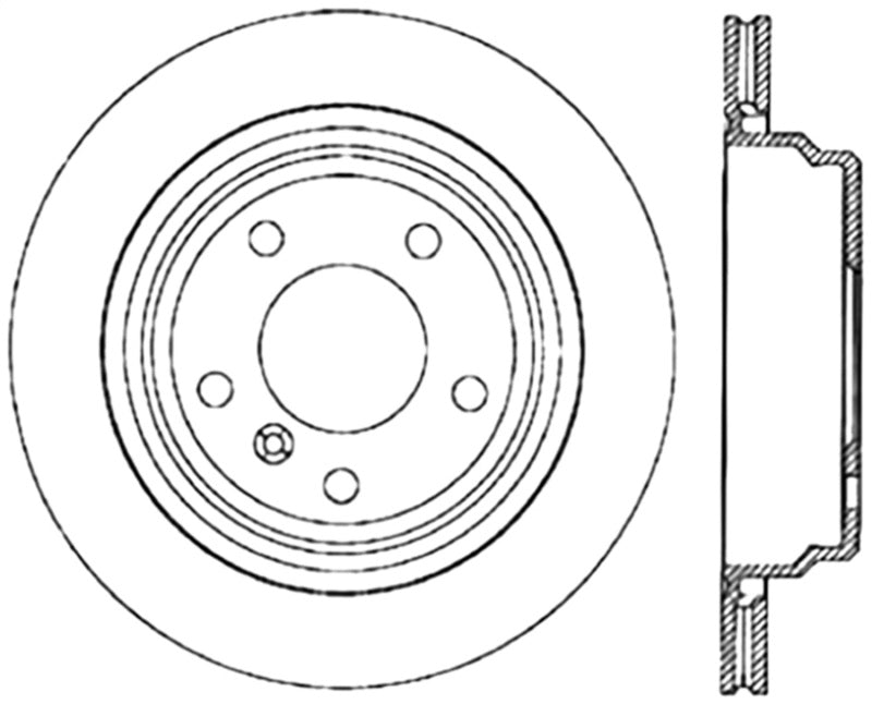 Stoptech 99-00 BMW 528i / 01-03 525i/530i/540i Rear Premium High Carbon Cryo Brake Rotor