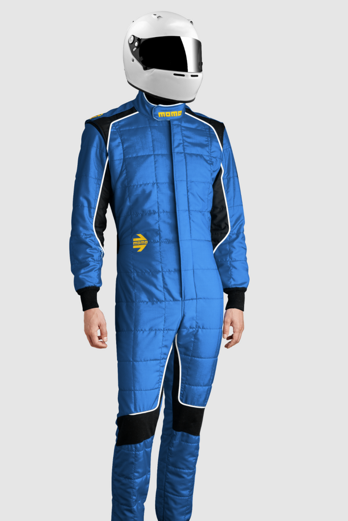 Momo Corsa Evo Driver Suits Size 58 (SFI 3.2A/5/FIA 8856-2000)-Blue