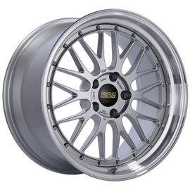 BBS LM 19x10 5x120 ET25 Diamond Silver Center Diamond Cut Lip Wheel -82mm PFS/Clip Required