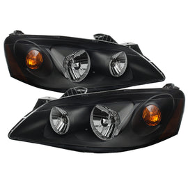 xTune Pontiac G6 05-10 (09-10 Fit w/Amber Turn Signal) Crystal Headlights Black HD-JH-PG605-AM-BK
