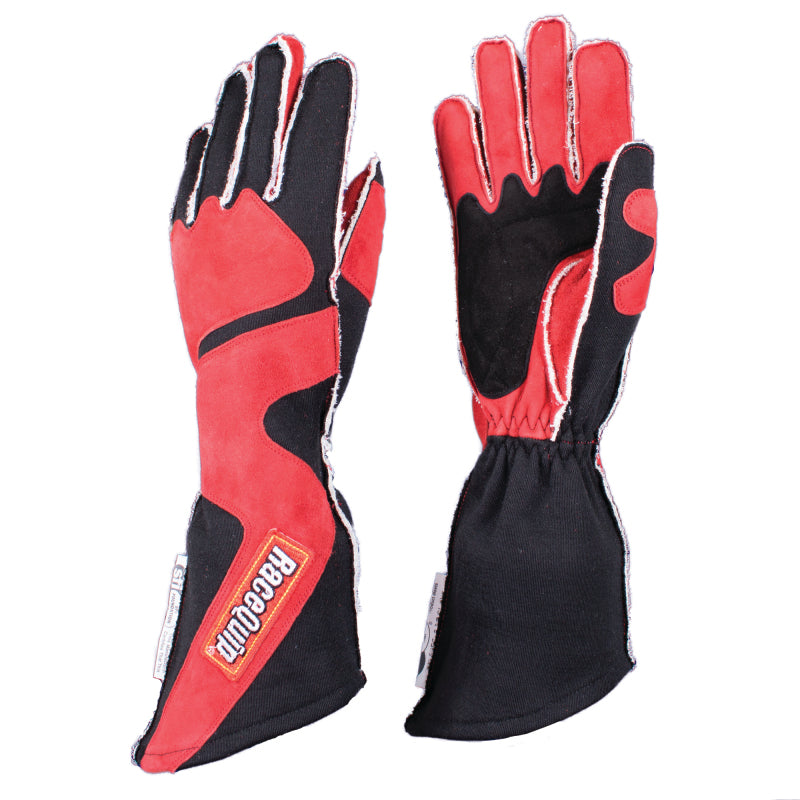 RaceQuip SFI-5 Red/Black Medium Outseam Angle Cut Glove