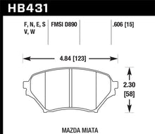 Load image into Gallery viewer, Hawk 01-05 Mazda Miata 1.8L Base OE Incl.Clips Shims Front ER-1 Brake Pads