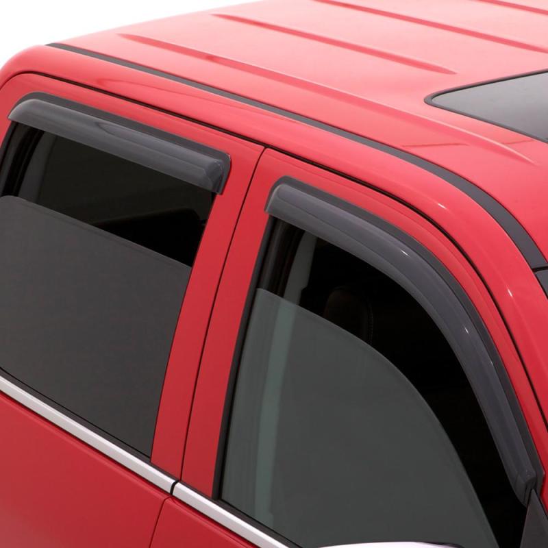 AVS 09-18 Dodge RAM 1500 Quad Cab Ventvisor Outside Mount Window Deflectors 4pc - Smoke