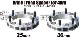 Project Kics 30mm Thick 12x1.25 5x139.7 4WD Wide Tread Spacers