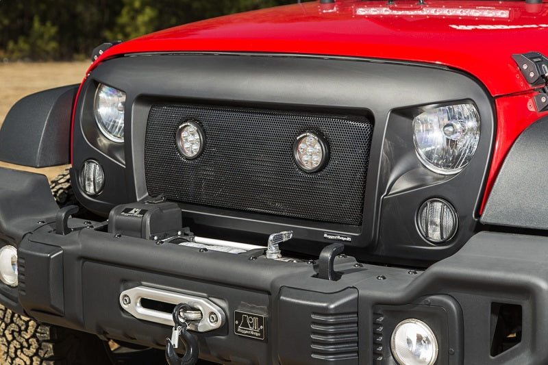 Rugged Ridge Spartan Grille Round LED Insert Kit 07-18 Jeep Wrangler JK