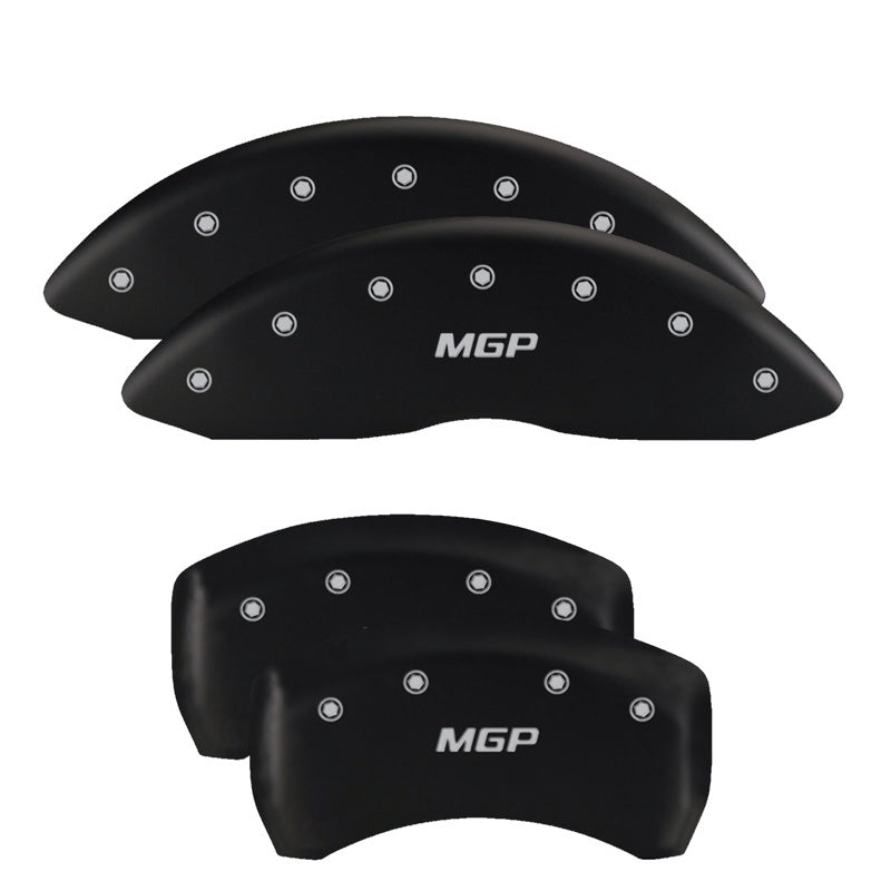 MGP 4 Caliper Covers Engraved Front & Rear MGP Black finish silver ch