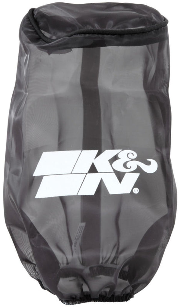 K&N Filter Wrap Drycharger Oval Tapered Black - 3.25in Base I/S Width x 2.5in Top I/S Width x 7in H - GTR Auto