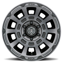 Load image into Gallery viewer, ICON Thrust 17x8.5 6x5.5 25mm Offset 5.75in BS Smoked Satin Black Tint Wheel