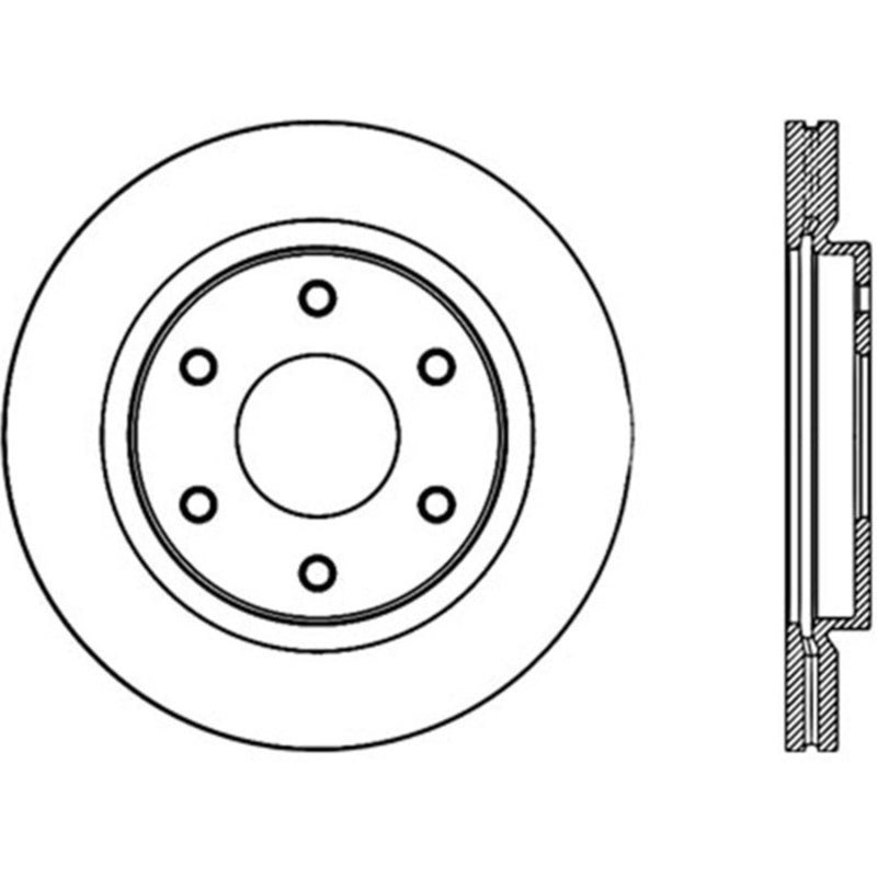 StopTech Cryo Slotted Passenger Side Front Sport Brake Rotor 05-07 Nissan Titan
