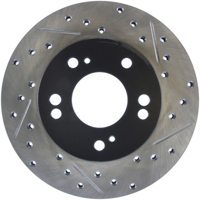 StopTech 90-99 Eagle Talon / 4/89-01 Mitsubishi Eclipse Left Front Slotted & Drilled Rotors