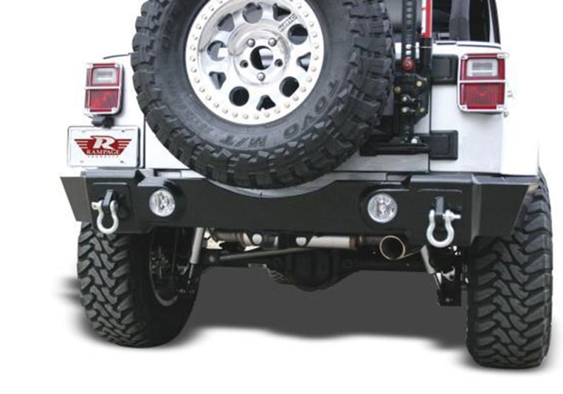 Rampage 2007-2018 Jeep Wrangler(JK) Recovery Bumper Rear - Black