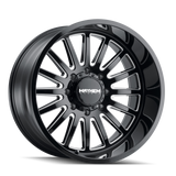 Mayhem 8114 Utopia 22x12 / 5x127 BP / -44mm Offset / 71.5mm Hub Black w/ Milled Spokes Wheel