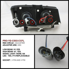 Load image into Gallery viewer, Spyder Chevy Silverado 1500 03-06 Projector Headlights CCFL Halo LED Blk High H1 PRO-YD-CS03-CCFL-BK