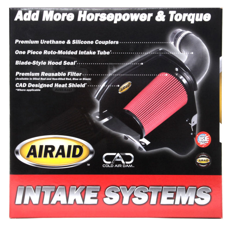 Airaid 09-13 GM Truck/SUV (w/ Elec Fan/excl 11 6.0L) CAD Intake System w/ Tube (Dry / Red Media)