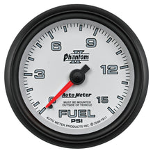 Load image into Gallery viewer, Autometer Phantom II 2-5/8in 0-15PSI Mechanical Fuel Pressure Gauge