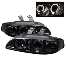 Load image into Gallery viewer, Spyder Honda Civic 92-95 2/3DR 1PC Projector LED Halo Amber Reflector Smke PRO-YD-HC921P-23D-AM-SMC